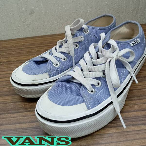靴 ◆ VANS ◆ スニーカー 23.5㎝ 藤色 系 x 白 ◆ バンズ ◆ レディース シューズ 送料無料