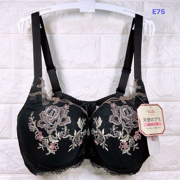 新品 トリンプ プレミアム 天使のブラ魔法のハリ感 ブラジャー E75
