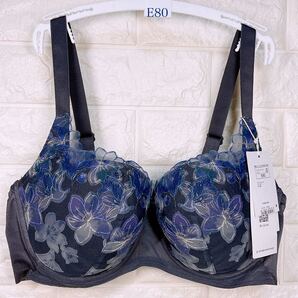 新品 トリンプ 天使のブラ 魔法のハリ感596 ブラジャー E80 ブルー