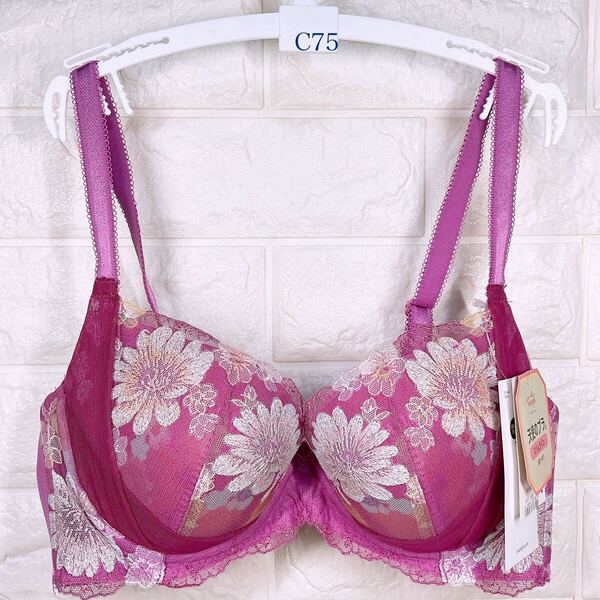 新品 トリンプ レッドレーベル0102 天使のブラスリムライン ブラジャー C75 ピンク