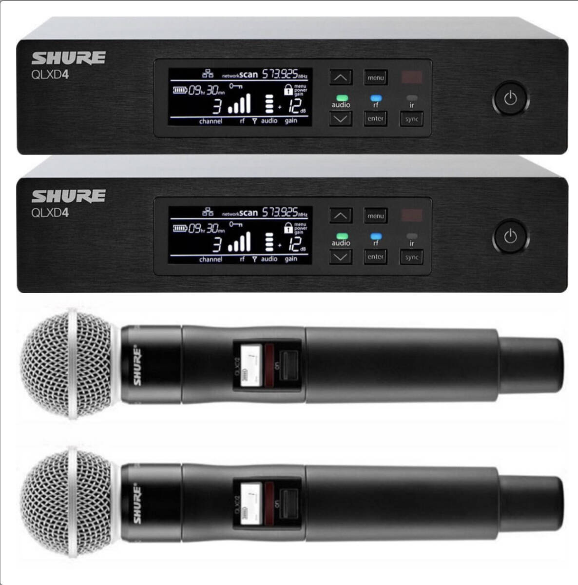 SHURE ジャンクマイクセット SHURE (シュア) ワイヤレスシステム/マイクセット SVX4