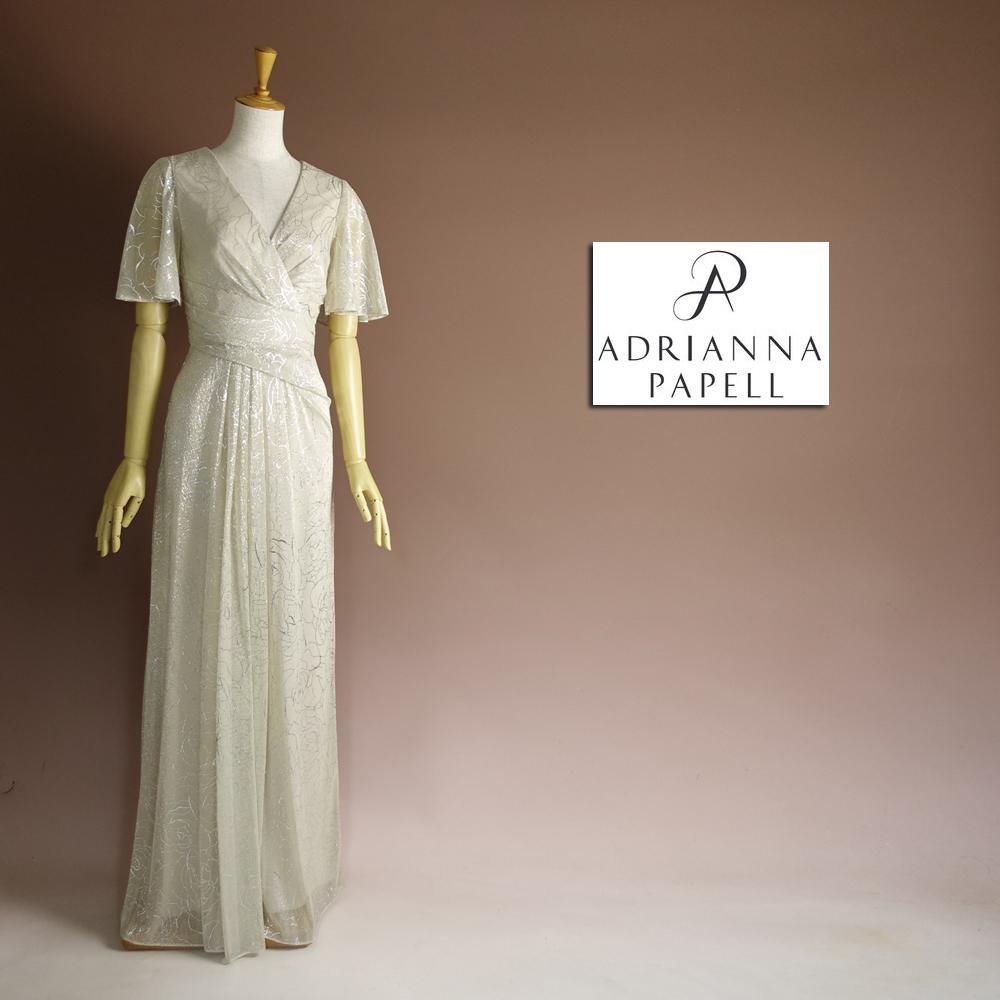 新品 ADRIANNA PAPELL アドリアナパペル ビーズ刺繍ロングドレス