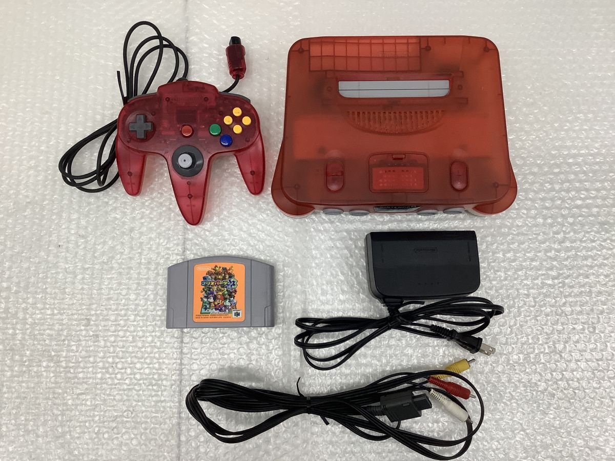 NINTENDO 64 - 【値下げ！レア色】64 クリアレッド 本体