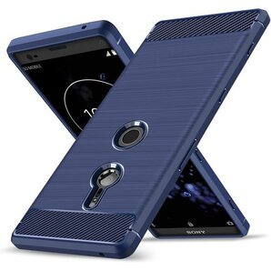 Xperia XZ3 ケース 耐衝撃 シリコン 炭素繊 V39 801SO スマートフォンケース 青 LS-26 149