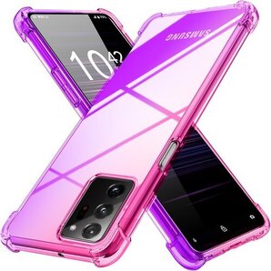 Galaxy Note20 Ultra ケース クリア ルト 携帯カバー ピンク/紫 MD-JBK-028-02 395