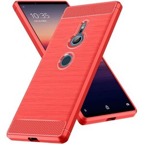 Xperia XZ3 用ケース 耐衝撃 TPU 薄型 変防止 滑り止め 人気 保護カバー レッド JP4-35 415