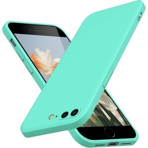 JSTNMEBO iPhone 8 Plus 用ケース 紋防止 カバー 5.5インチ ライトシアン J02-71 423