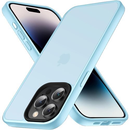 COSOIK iPhone 15 Pro 用 ケース 1インチ アイフォン 15 Pro用カバー ライトブルー 485