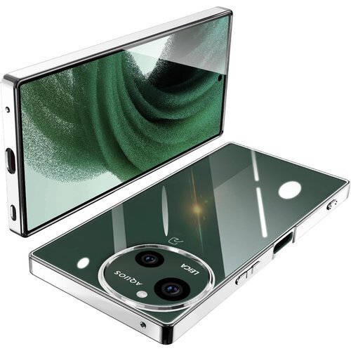 AQUOS R9 ケース クリア 耐衝撃 SH-51E キ加工 ソフトケース 人気 ワイヤレス充電対応 シルバー 544