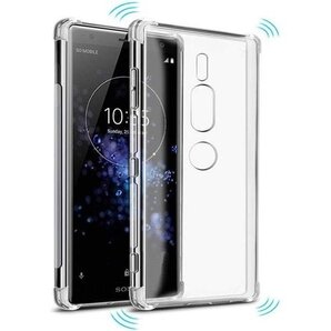 エクスペリア XZ3 コンパクト ケース 透明 シリコ スマホリング 付き Xperia XZ3 ホワイト-透明 43