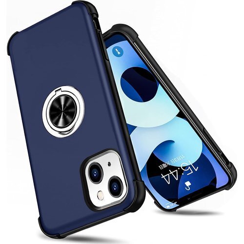iPhone 13 Mini 用 ケース リング付き イフォン 用 携帯ケース 青 W-YS360-18-03 161