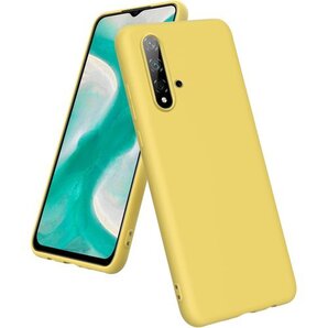 Huawei nova 5t ケースシリコン tpu レンズ保護 滑り止め 柔軟 擦り傷防止黄 N316-05 177