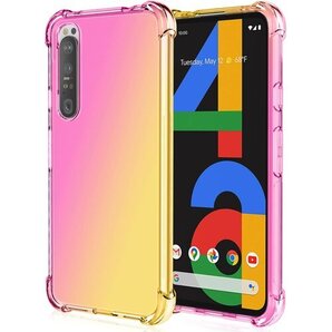 Xperia 1 IV ケース クリア 耐衝撃 ケース 気 ピンク/ゴールド RP93-JB-XP1-IV-FJ 251