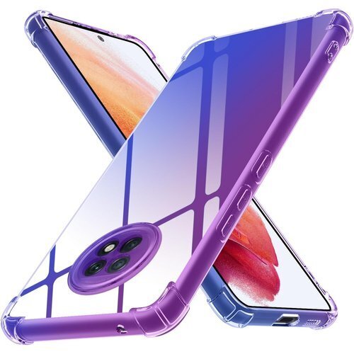 Redmi Note 9T 5G ケース クリア 耐衝 黄変防止 滑り防止 人気 紫+青5-rm-n9t-02 375