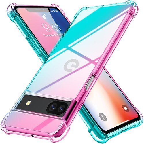 Google Pixel 7 Pro ケース クリア 携帯カバー ピンク/グリーン MD-JBK-023-02 385