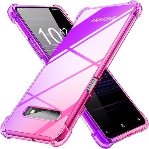 Galaxy S10 ケース クリア SC-03L/S 10 携帯カバー ピンク/紫 MD-JBK-035-02 386
