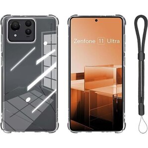For Zenfone 11 Ultra ケース KY 落下 衝撃 吸収 擦り傷防止 全面保護 指紋防止 クリア 508