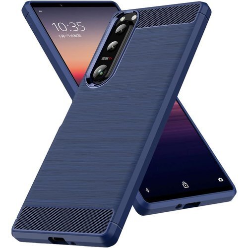 Xperia 5 III 用ケース 耐衝撃 TPU 薄 滑り止め 人気 保護カバー ダークブルー JP4-52 450