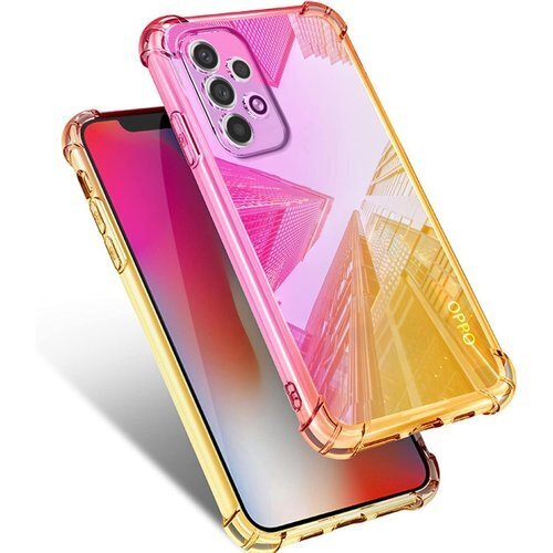 Galaxy A53 5G ケース クリア 耐衝撃 薄 き スリム ピンク/ゴールド MJJ-1044-60-1 140