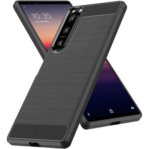 Xperia 5 IV 用ケース 耐衝撃 TPU 薄型 防止 滑り止め 人気 保護カバー ブラック JP4-55 261