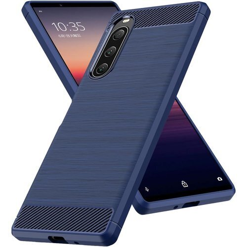 Xperia 10 V 用ケース 耐衝撃 TPU 薄型 滑り止め 人気 保護カバー ダークブルー JP4-67 298