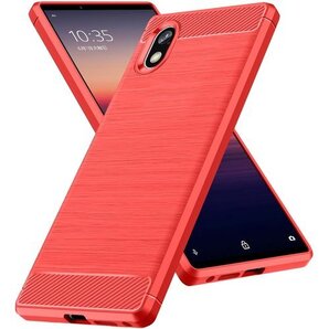 Xperia ACE III 用ケース 耐衝撃 TPU 変防止 滑り止め 人気 保護カバー レッド JP4-73 344