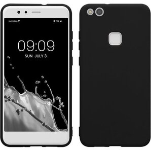 kwmobile スマホケース Huawei P10 衝撃 滑り止め ソフト TPU シリコン - 黒色マット 207