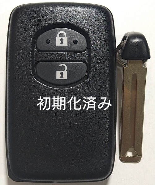 初期化済トヨタ純正 スマートキー2ボタン プリウスアクア ヴィッツウィッシュ基盤番号271451-5300ノーカットキー付き新品電池サービス⑲