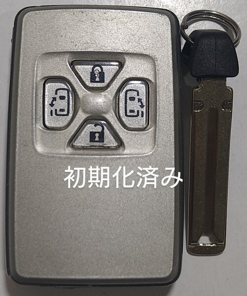 初期化済トヨタスマートキー4ボタンエスティマヴェルファイアヴォクシーアルファード基盤番号271451-0500ノーカットキー付き新品電池付き40