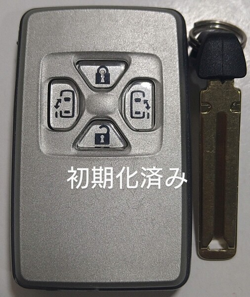 初期化済トヨタスマートキー4ボタンエスティマヴェルファイアヴォクシーアルファード基盤番号271451-0500ノーカットキー付き新品電池付き39