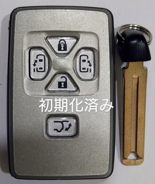 初期化済トヨタ純正スマートキー5ボタンエスティマ50 アルファード ヴェルファイア 基盤番号271451−6221ノーカットキー付き新品電池付き36