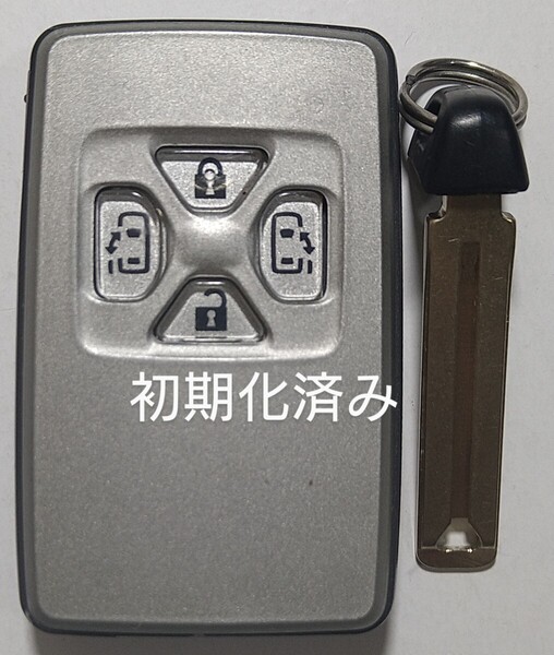 初期化済トヨタ純正スマートキー4ボタンエスティマ ヴェルファイアヴォクシーアルファード基盤271451-6230ノーカットキー・新品電池付き28