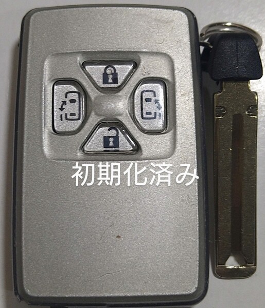 初期化済トヨタスマートキー4ボタンエスティマヴェルファイアヴォクシーアルファード基盤番号271451-0500ノーカットキー付き新品電池付き38