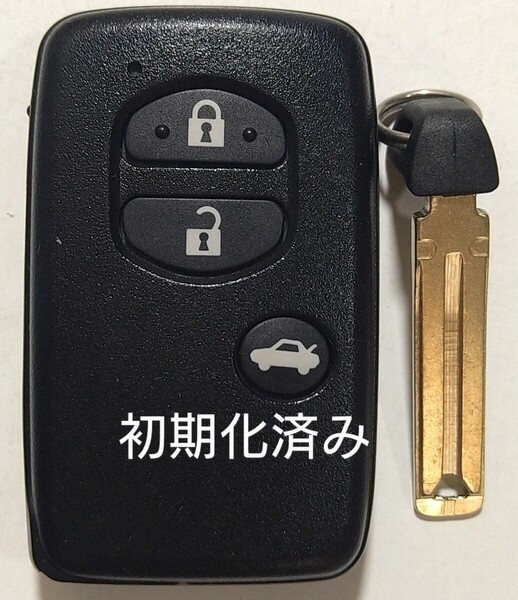 初期化済トヨタ純正スマートキー3ボタン ノーカットキー付き 86 マークX SAI等 基盤番号271451−5300 新品電池サービス⑬