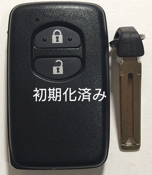 初期化済トヨタ純正 スマートキー2ボタン ノーカットキー付き プリウスアクアヴィッツウィッシュ 基盤番号271451-5300 新品電池サービス⑯