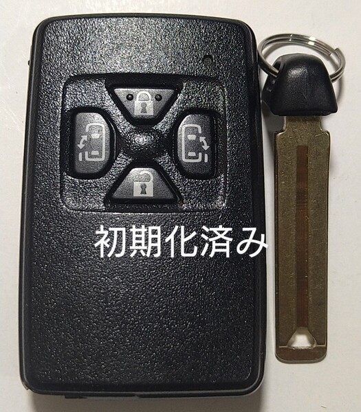 初期化済トヨタ純正スマートキー4ボタンノアヴォクシーアルファードヴェルファイア基盤番号271451-6230ノーカットキー付き新品電池付き⑱