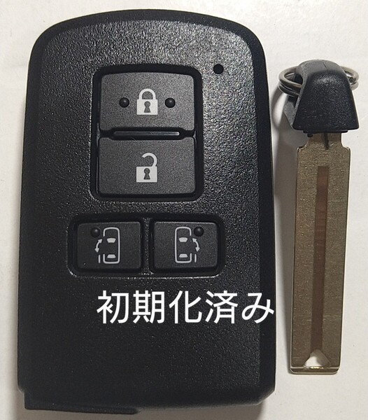 初期化済トヨタ純正 スマートキー4ボタンノーカットキー付き アルファードノアヴェルファイアヴォクシー基盤番号231451-0120新品電池付き⑤