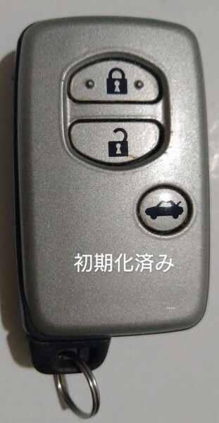 初期化済トヨタ純正スマートキー3ボタン マークX クラウンマジェスタ等 基盤番271451−0310 新品電池サービス⑥