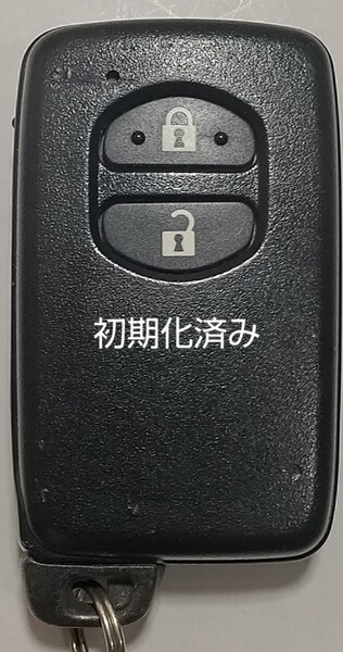 初期化済トヨタ純正 スマートキー 2ボタンプリウスアクアヴィッツウィッシュ基盤番号271451-5300 新品電池サービス③