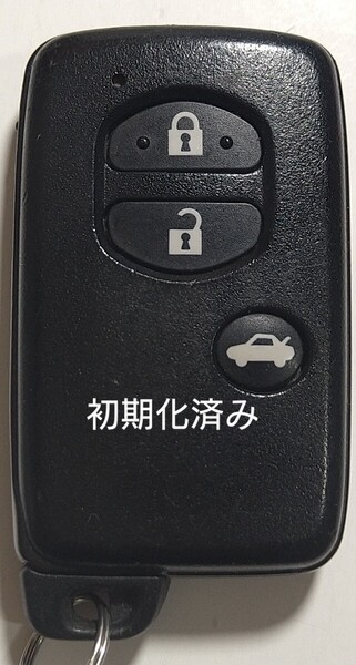 初期化済トヨタ純正スマートキー 3ボタン86 マークX SAI等 基盤番号271451−5300 新品電池サービス26