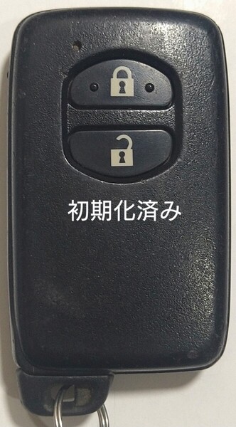 初期化済トヨタ純正 スマートキー 2ボタンプリウスアクアヴィッツウィッシュ基盤番号271451-5300新品電池サービス23