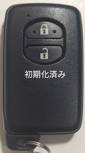 初期化済トヨタ純正 スマートキー 2ボタンプリウスアクアヴィッツウィッシュ基盤番号271451-5300新品電池サービス37