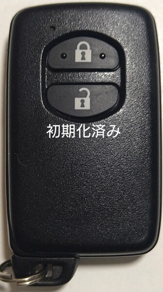 初期化済トヨタ純正 スマートキー 2ボタンプリウスアクアヴィッツウィッシュ基盤番号271451-5300 新品電池サービス27
