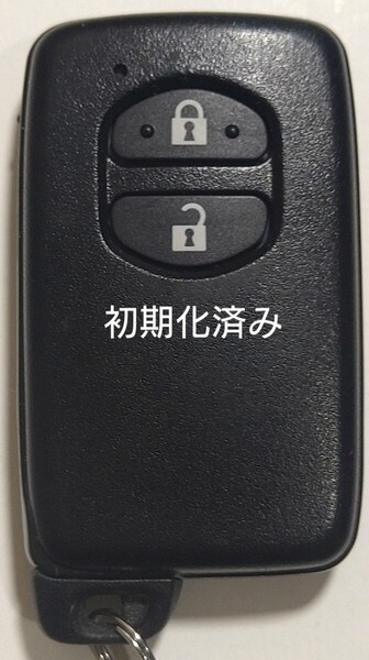 初期化済トヨタ純正 スマートキー 2ボタンプリウスアクアヴィッツウィッシュ基盤番号271451-5300新品電池サービス35