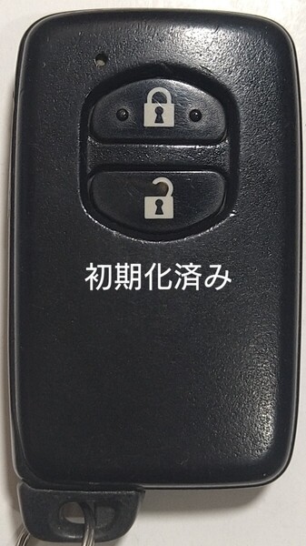 初期化済トヨタ純正 スマートキー 2ボタンプリウスアクアヴィッツウィッシュ基盤番号271451-5300新品電池サービス48