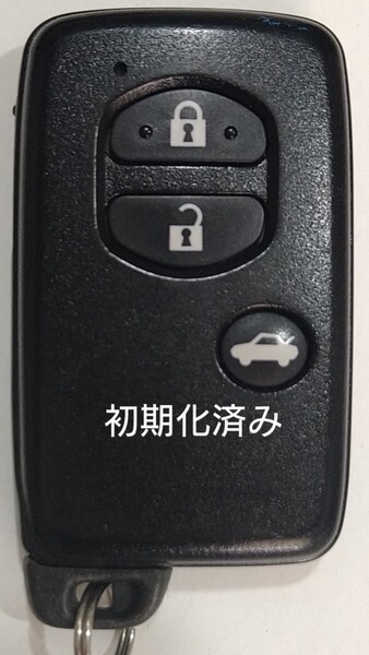 初期化済トヨタ純正スマートキー3ボタン 86 マークX SAI等 基盤番号271451−5300 新品電池サービス1