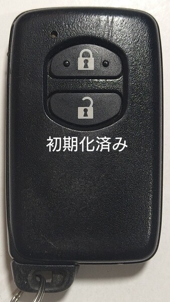 初期化済トヨタ純正 スマートキー 2ボタンプリウスアクアヴィッツウィッシュ基盤番号271451-5300 新品電池サービス53
