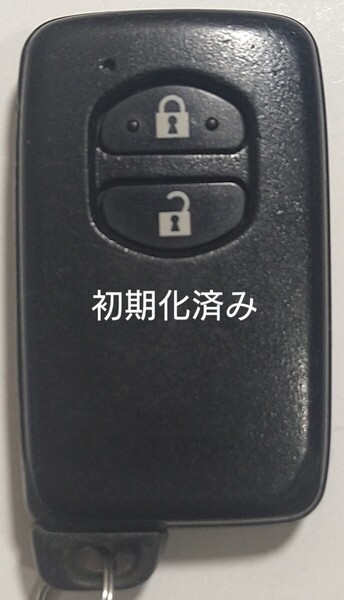 初期化済トヨタ純正 スマートキー 2ボタンプリウスアクアヴィッツウィッシュ基盤番号271451-5300新品電池サービス38