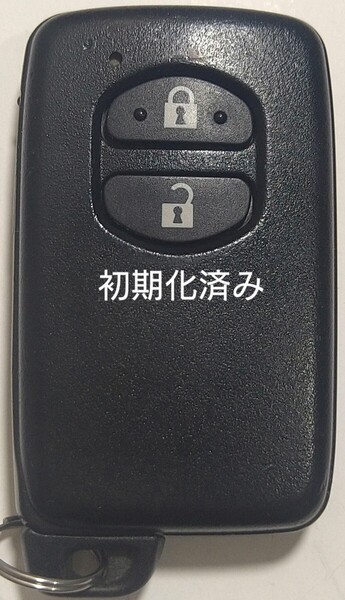 初期化済トヨタ純正 スマートキー 2ボタンプリウスアクアヴィッツウィッシュ基盤番号271451-5300新品電池サービス46