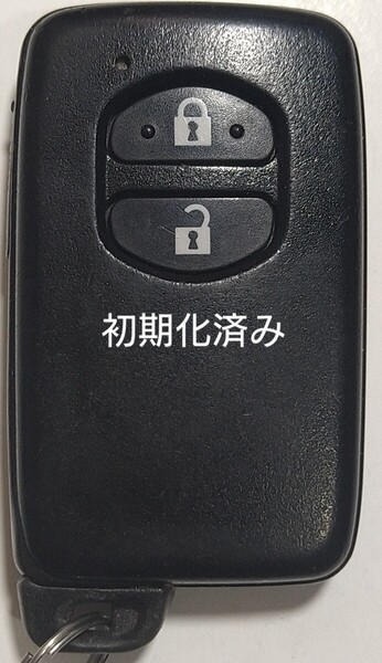 初期化済トヨタ純正 スマートキー 2ボタンプリウスアクアヴィッツウィッシュ基盤番号271451-5300新品電池サービス44